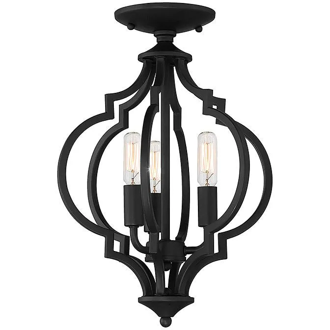 3-Light Convertible Semi Flush / Pendant