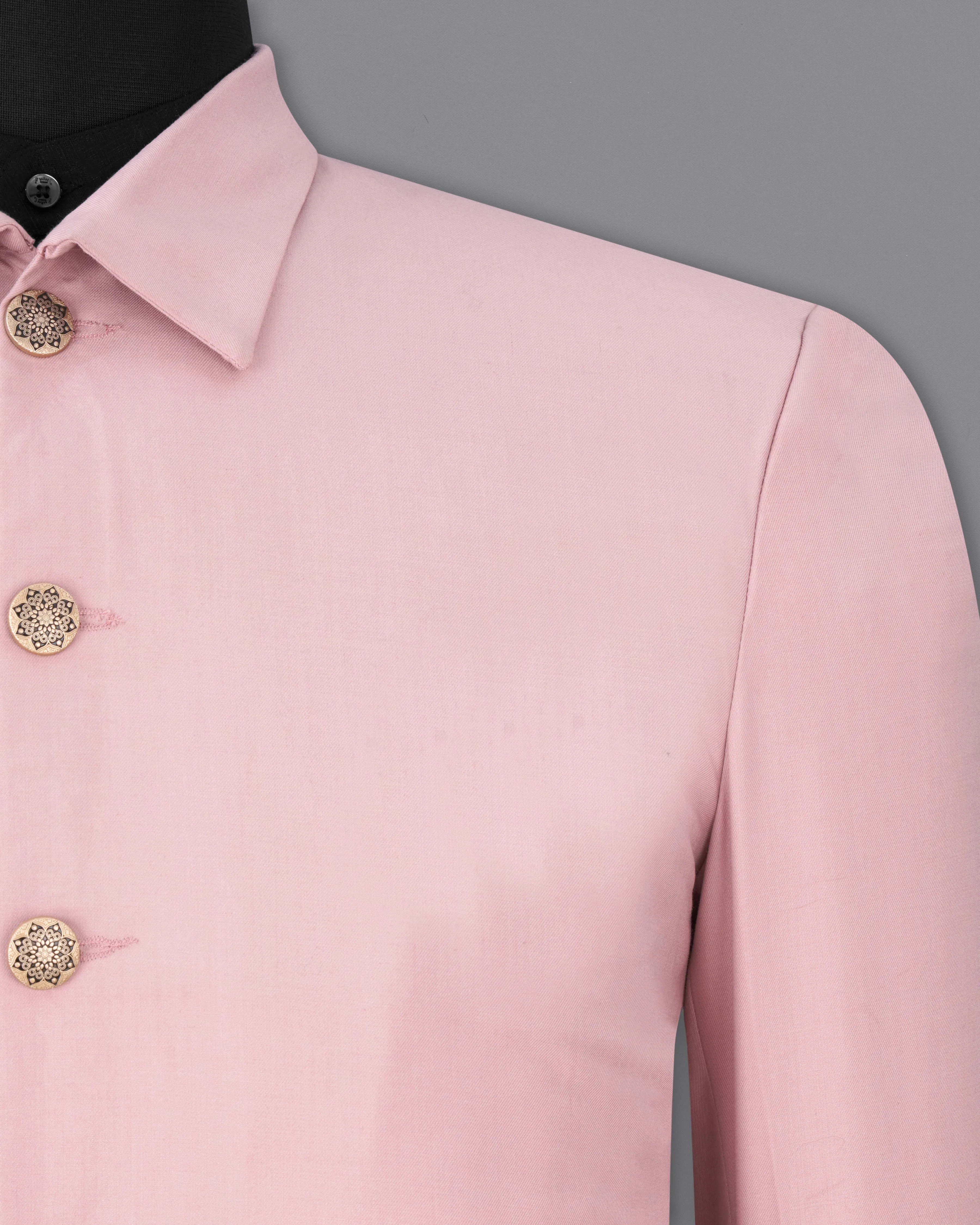 Beauty Bush Pink Bandhgala Designer Blazer