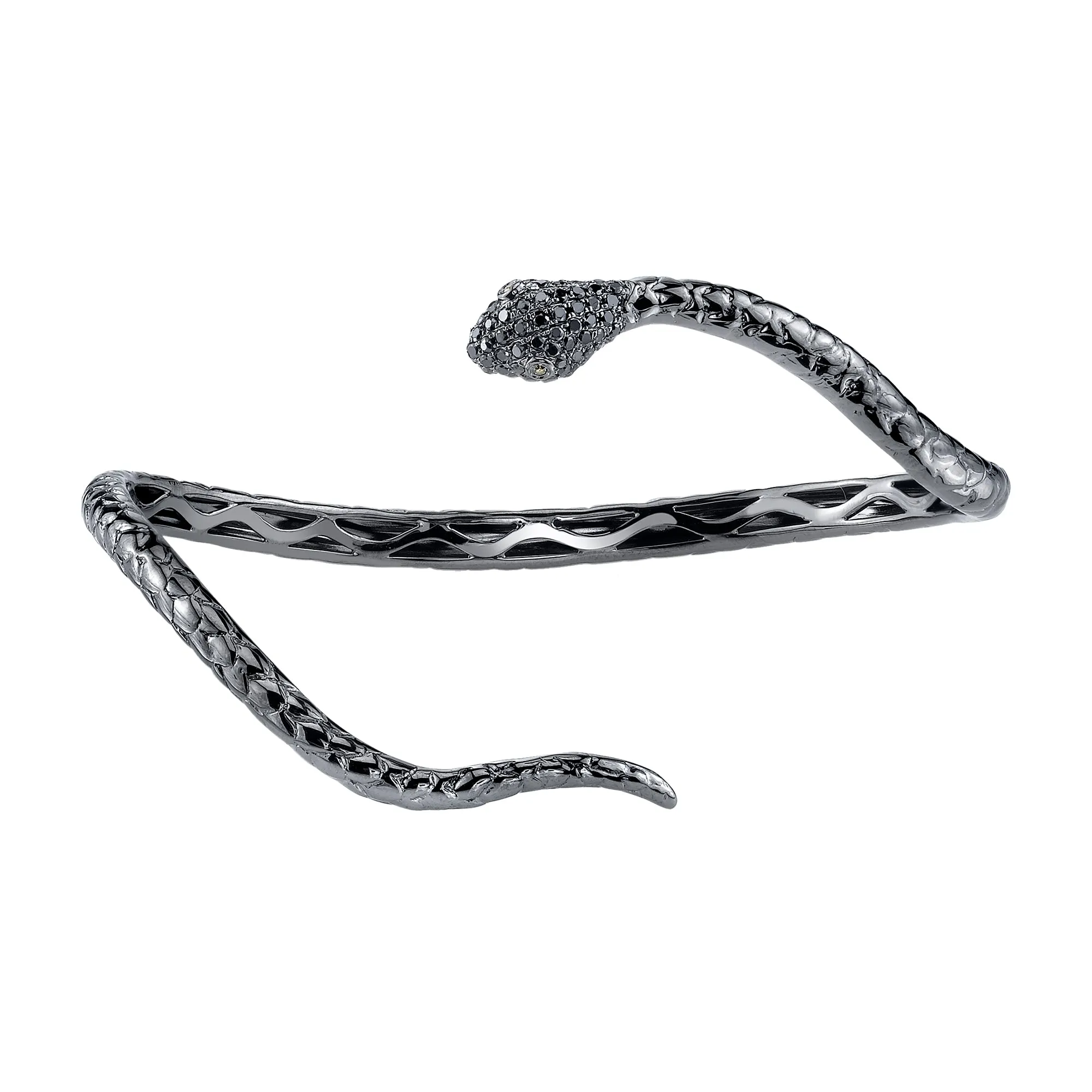 Black Diamond Snake Wrap Cuff