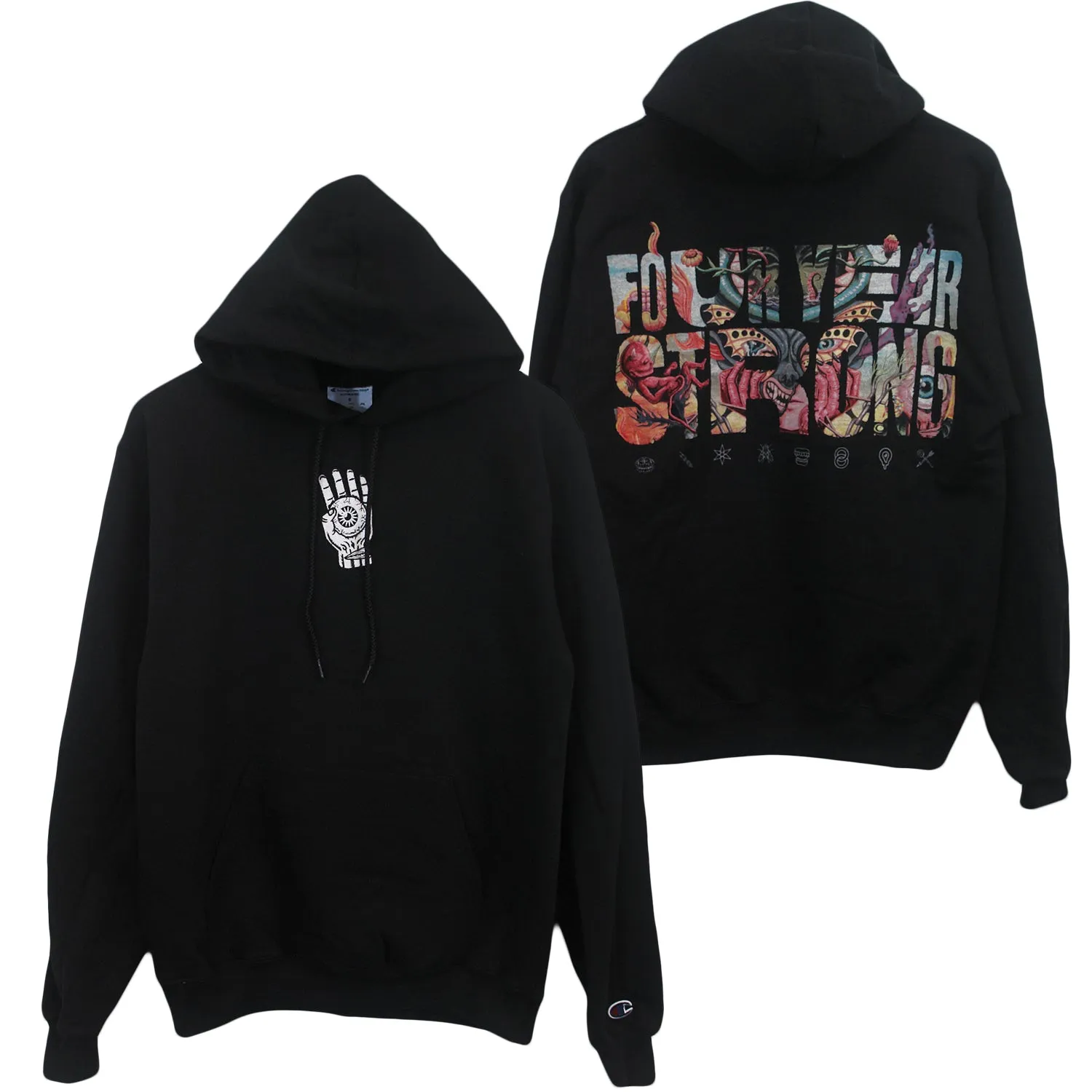 Black Embroidered Pullover - Brain Pain Design