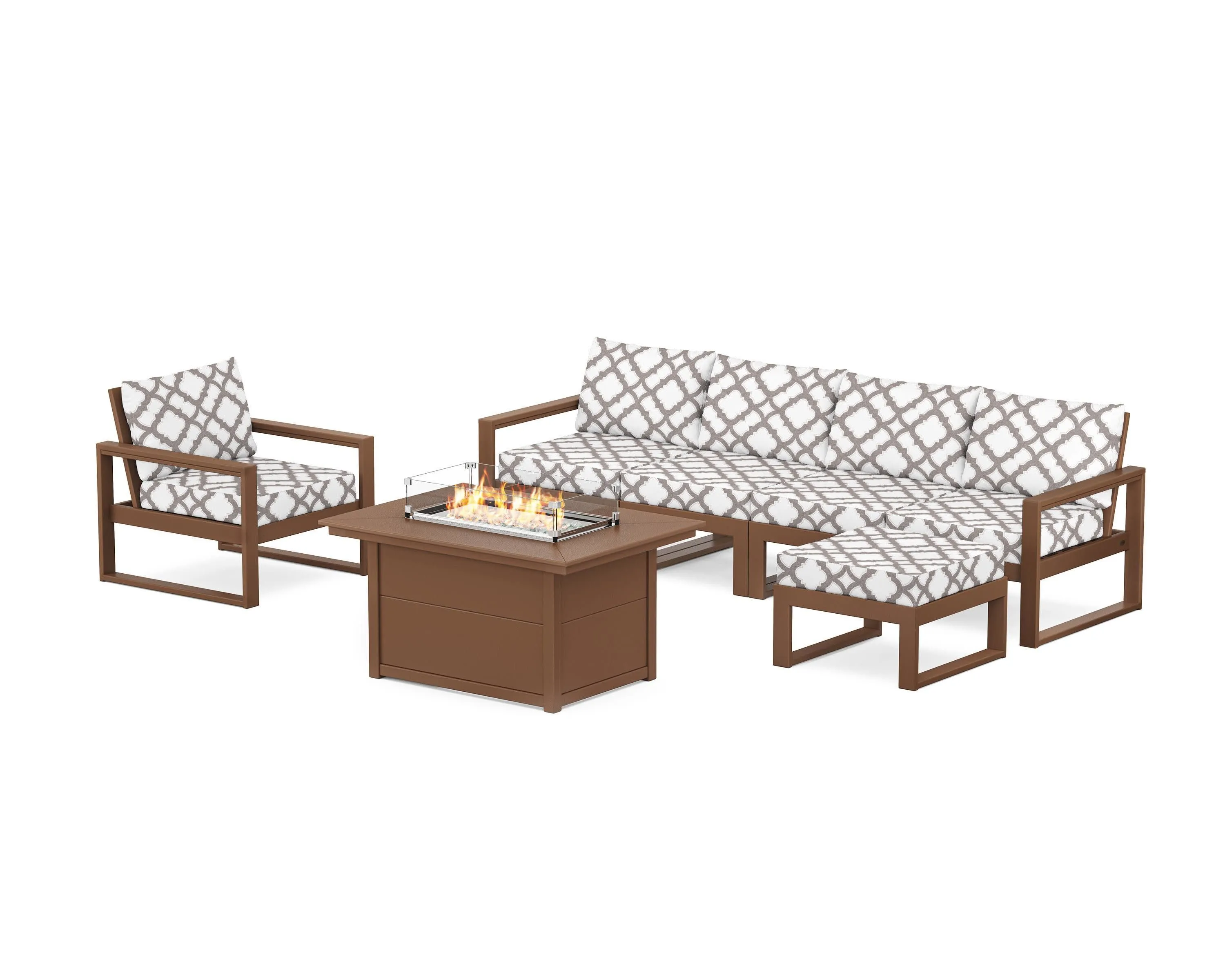 EDGE Sectional Lounge and Fire Pit Set