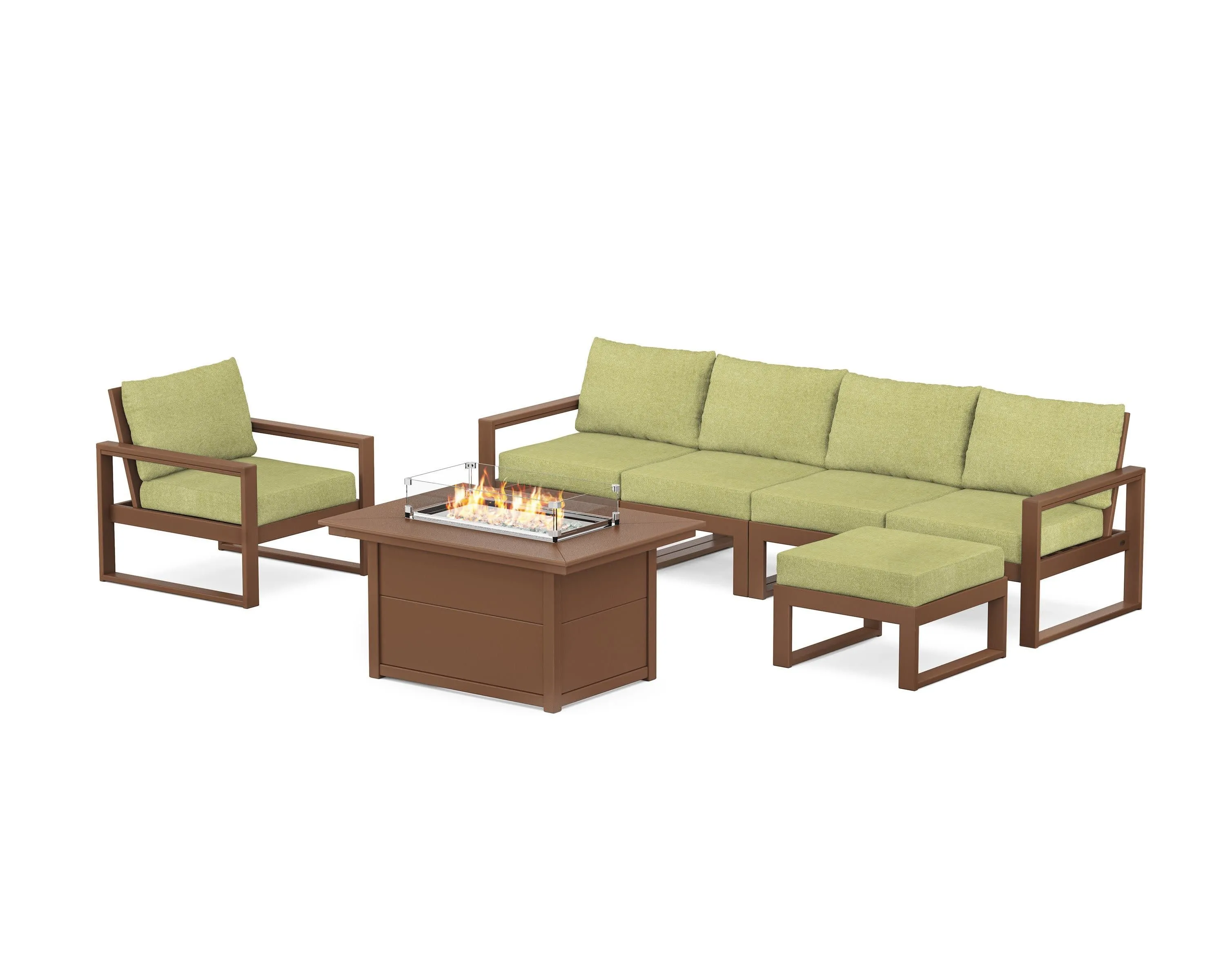EDGE Sectional Lounge and Fire Pit Set