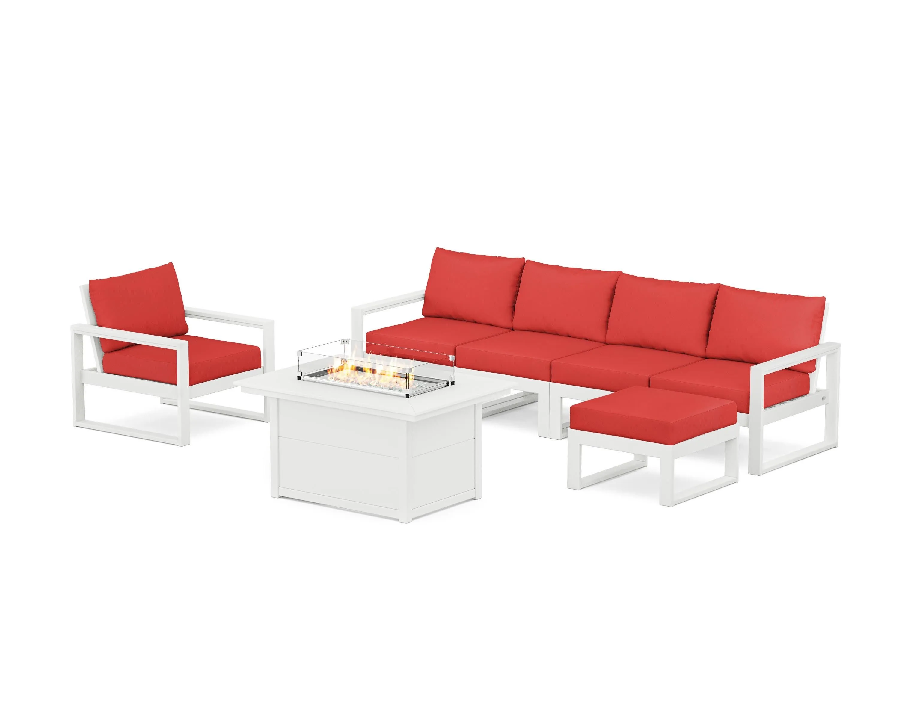 EDGE Sectional Lounge and Fire Pit Set