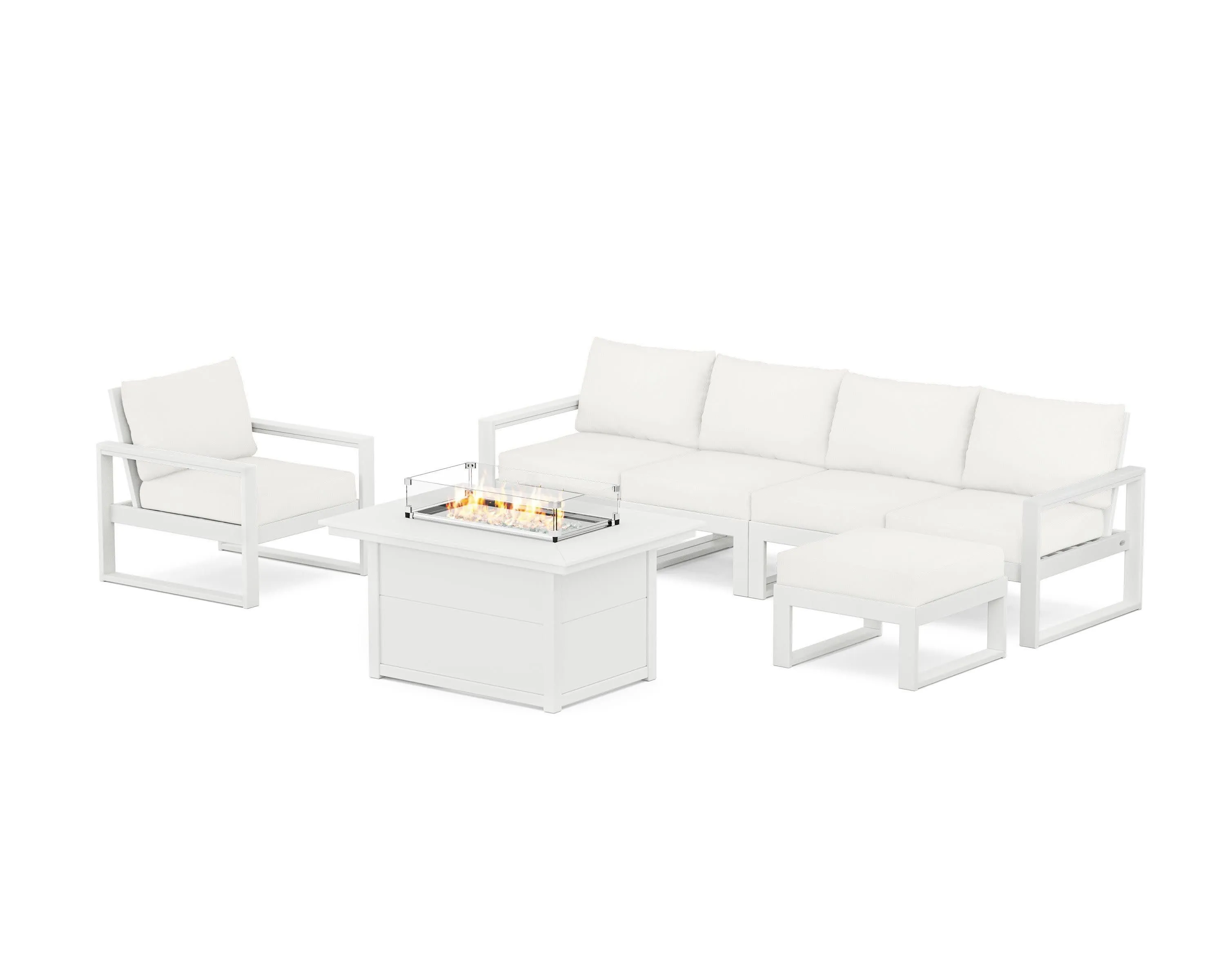 EDGE Sectional Lounge and Fire Pit Set