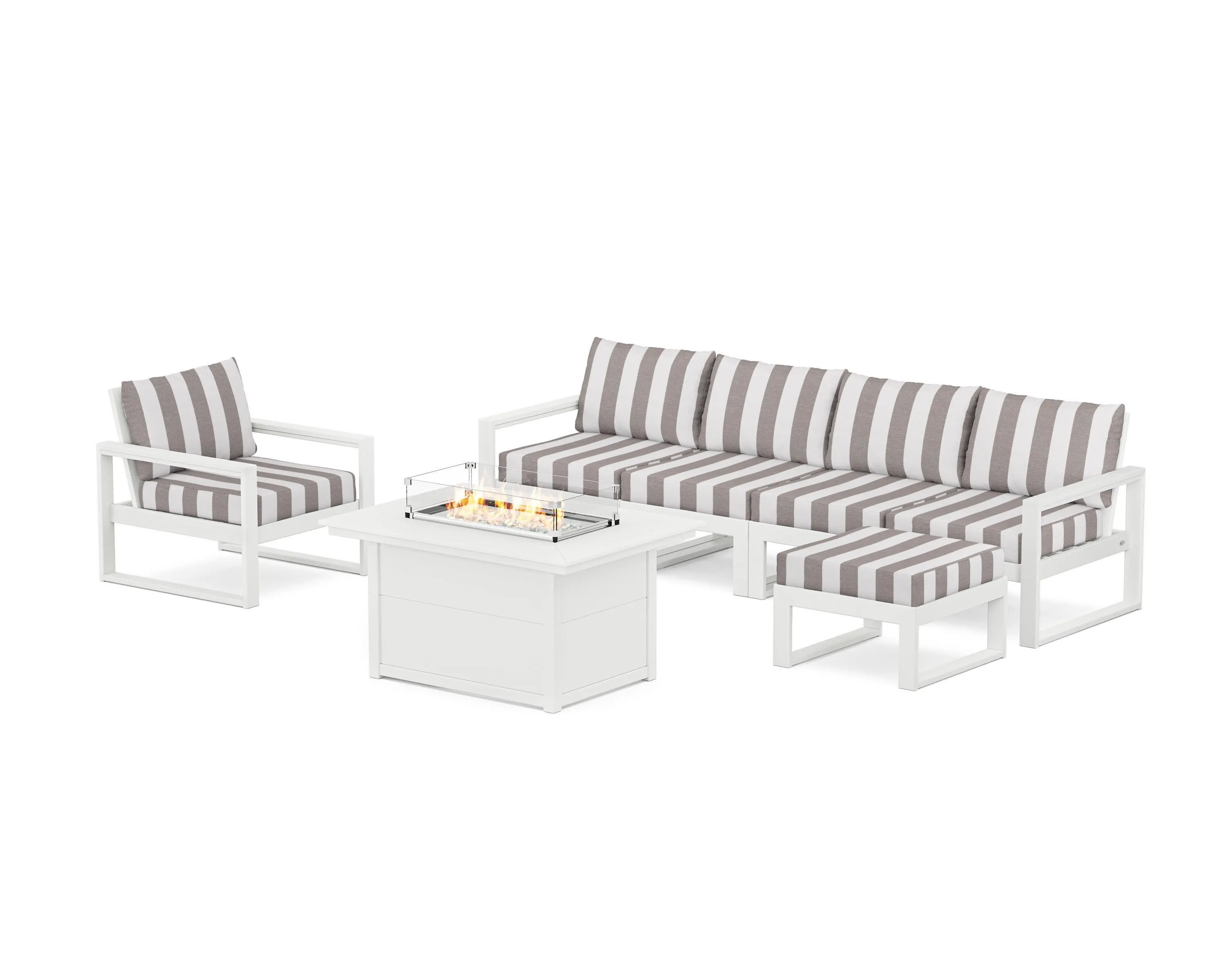 EDGE Sectional Lounge and Fire Pit Set