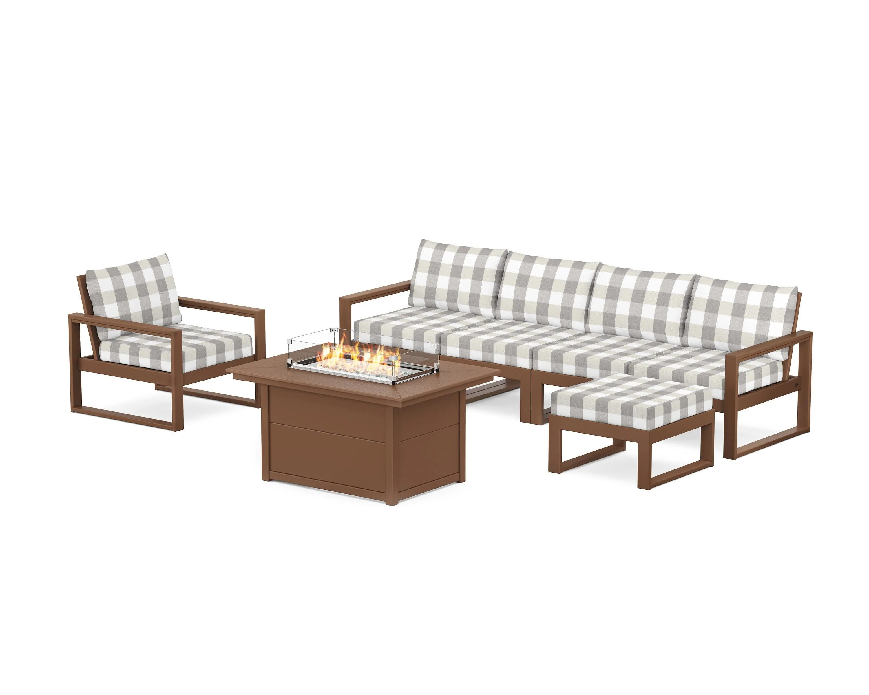 EDGE Sectional Lounge and Fire Pit Set