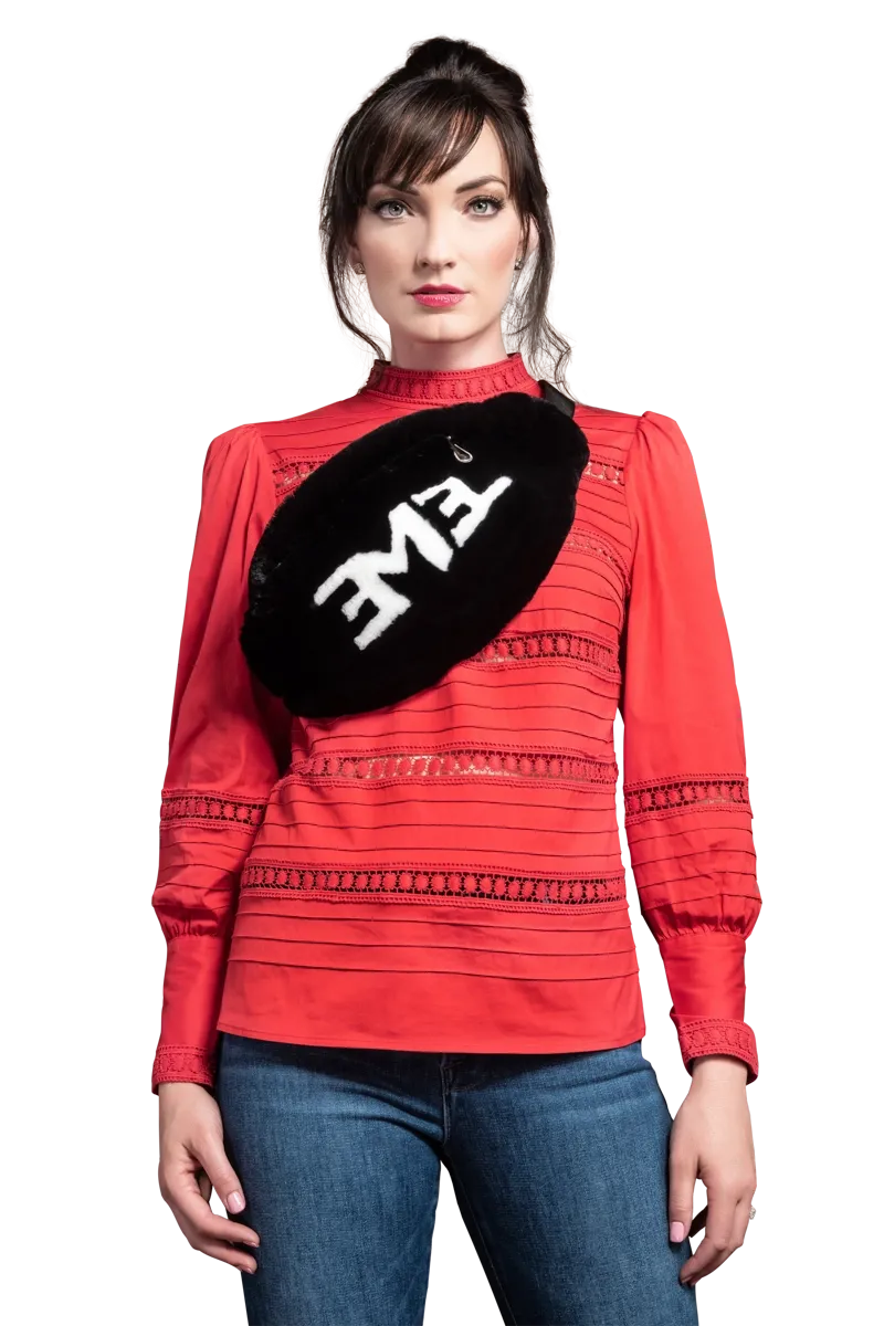 EM-EL Logo Rex Rabbit Fur Belt Bag