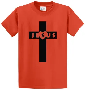 Love Jesus Cross Printed Tee Shirt