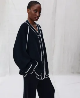 Unisex Jacket aus Cashmere-Mischung in Schwarz